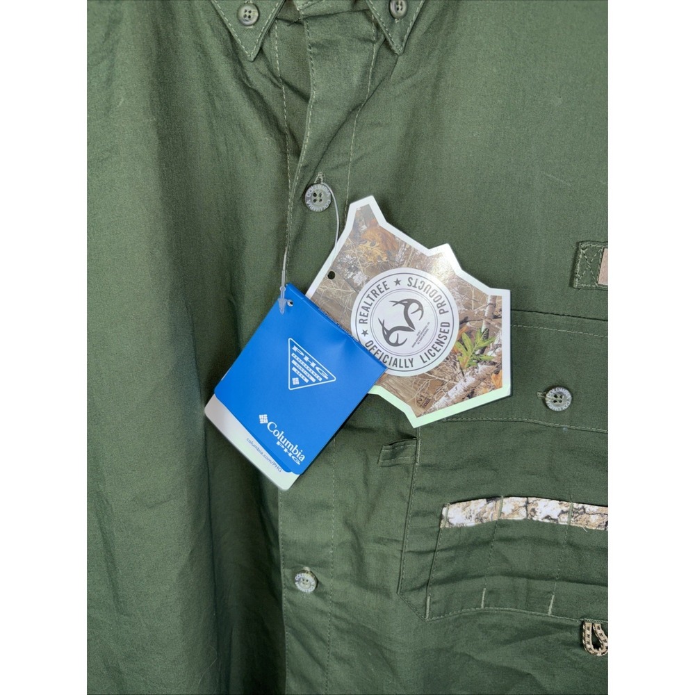 Columbia PHG Real Tree Short Sleeve Hunting Shirt Size XL Gorpcore - Picture 2 of 8